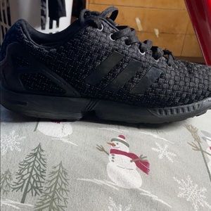 Adidas ZX Flux Black on black 3M size 12